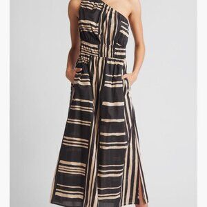 ✨ Rails Selani Stripe One-Shoulder Cotton Midi Dress ✨